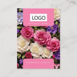 Rosa Lila Vit ros Juvelry Visning Cards Visitkort