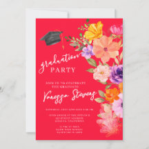 Rosa & Lila Watercolor Blommigt Photo Studenten