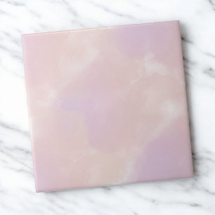 Rosa Lila Watercolor Elegant Abstrakt Vår Kakelplatta