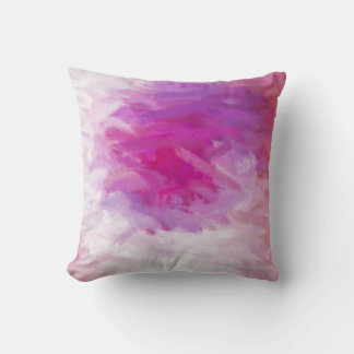 Rosa Lila White Abstrakt Art Kudde