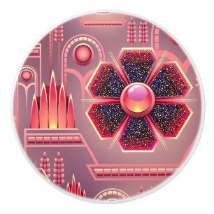 Rosa lilablomma för art déco knopp