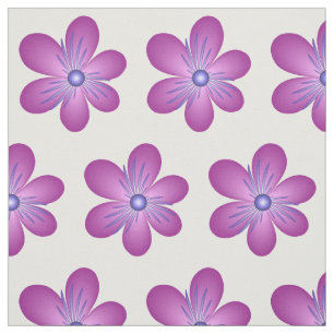 Rosa Lilac Flowers Abstrakt Art Blommönster Tyg