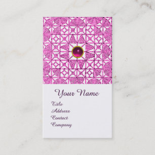 ROSA LILAC GEOMETRIC SNÖRE GEMSTONE MONOGRAM VISITKORT