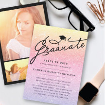 Rosa Lilac Glitter Student Studentmössa Party