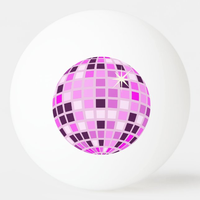 Rosa Lilac Lila Retro Modern Disco Boll (Framsidan)