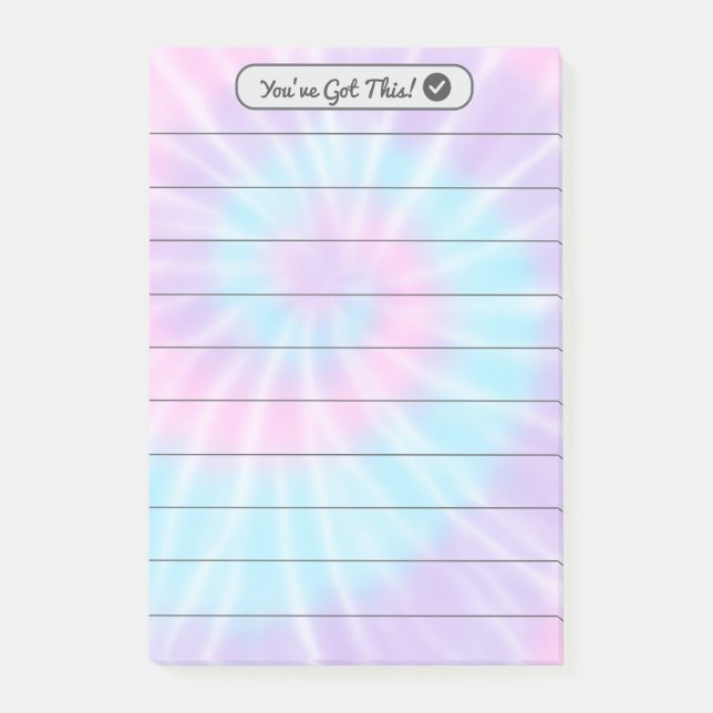 Rosa & Lilac Tie-Dye Post-it Notes Block (Framsida)
