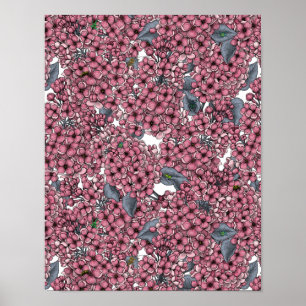 Rosa Lilac-trädgård Poster