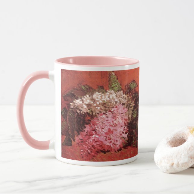 Rosa Lilacs av Vincent van Gogh, Fortfarande livso Mugg (Med munk)