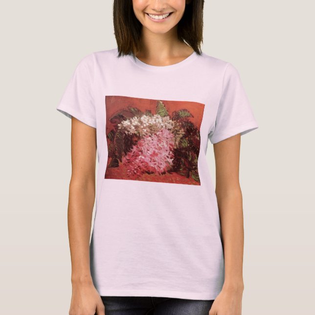 Rosa Lilacs av Vincent van Gogh, Fortfarande livso T Shirt (Framsida)