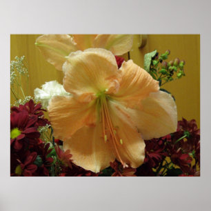 Rosa Lilies Bouquet Print Poster