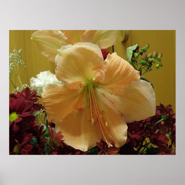 Rosa Lilies Bouquet Print Poster (Framsidan)