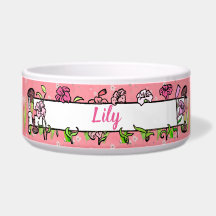 Rosa Lilies Rosa White-Grönten Lägg till Pets Namn