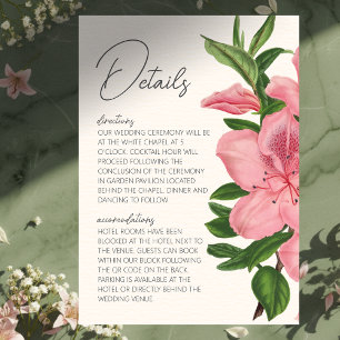 Rosa lilja blomster modern QR-kod Bröllopsdetaljer Tilläggskort