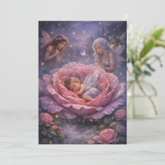 Rosa lilja & turkos änglababyshower Spara datum Datumet