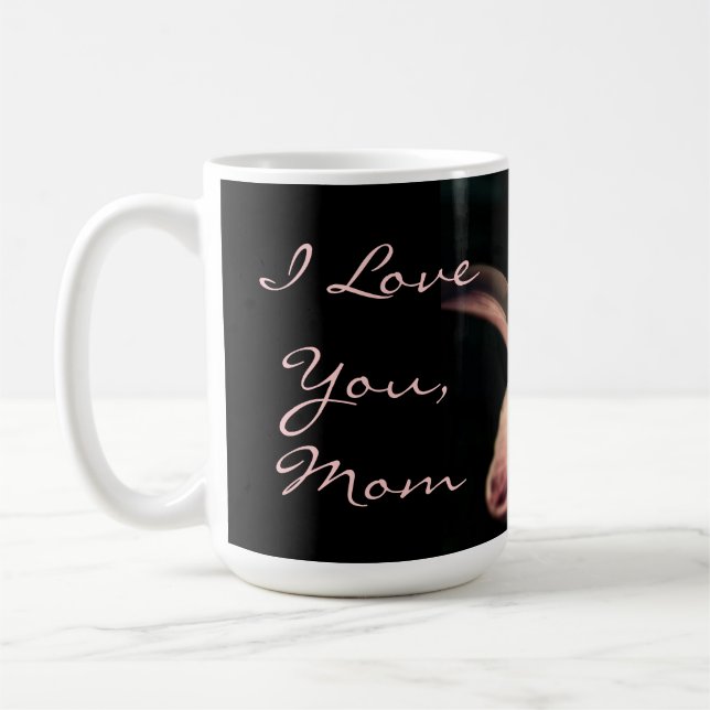Rosa liljafoto kaffemugg (Vänster)