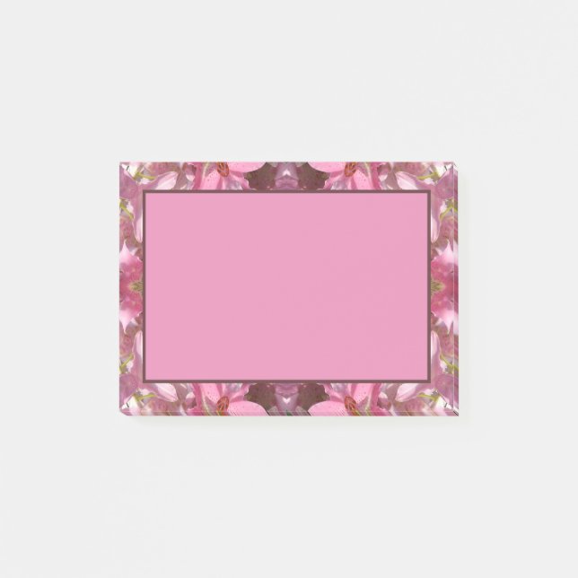 Rosa liljafusionKaleidoscope Post-it Block (Framsida)
