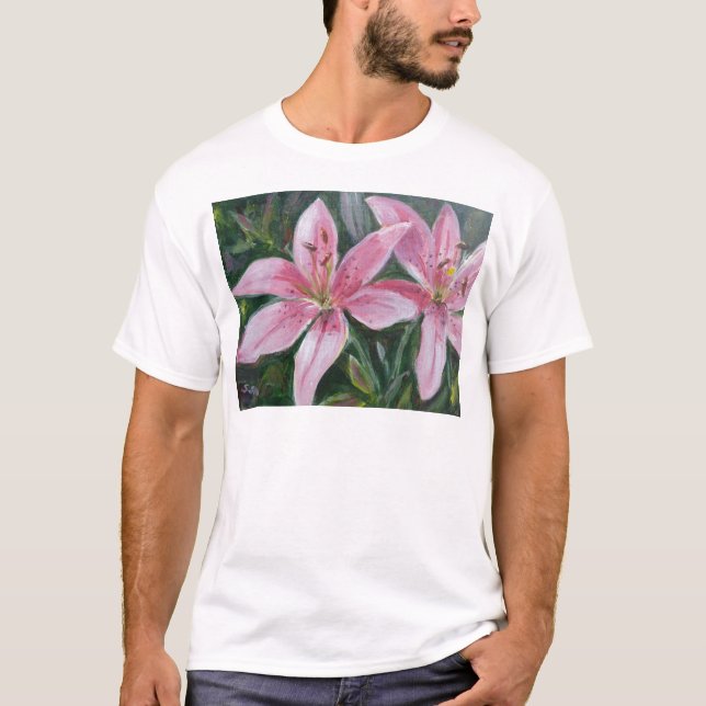 Rosa liljar tee shirt (Framsida)