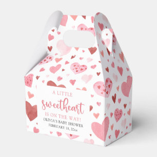 Rosa lilla älskling Alla hjärtans dag Baby Shower Presentaskar