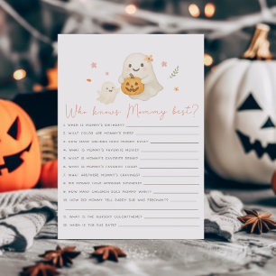 Rosa lilla Boo Halloween vem vet mest om mamma