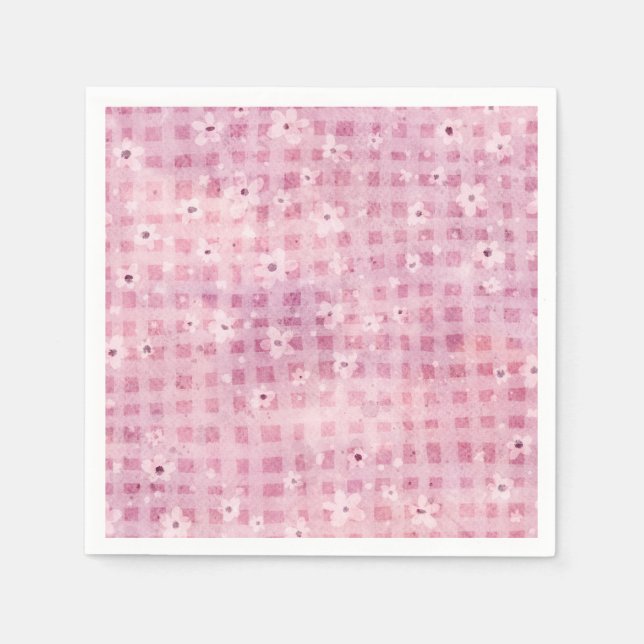 Rosa lille Pumpkin Baby Shower Pappersservett (Framsidan)