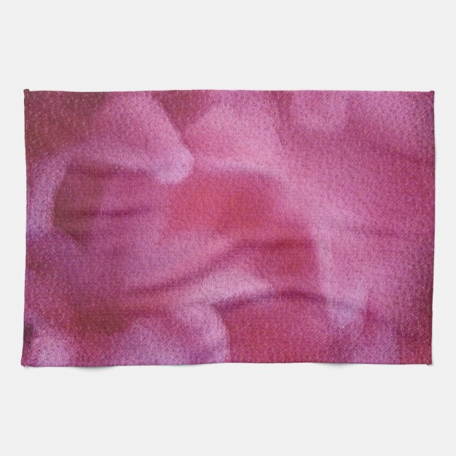 Rosa Lily blommålning Art Kitchen Towel Kökshandduk (Horisontell)