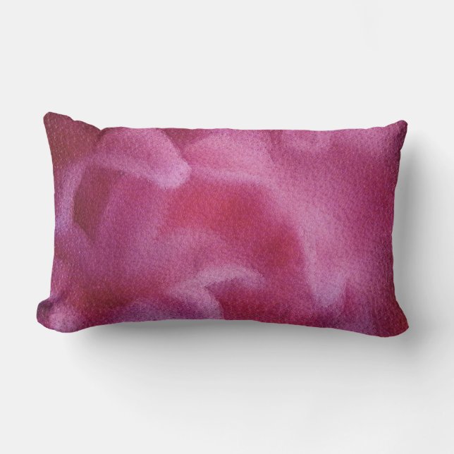Rosa Lily blommålning Art. Pillow Lumbarkudde (Framsida)