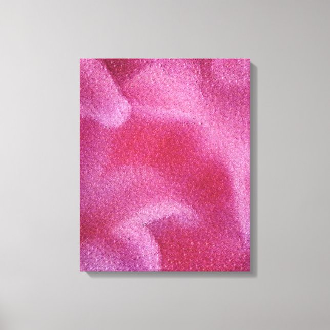 Rosa Lily-blommor Painting Art #3 - Wrapped canvas (Framsida)