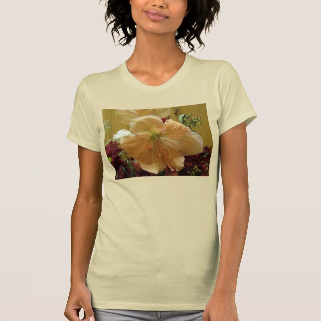 Rosa Lily Bouquet Dam T Shirt (Framsida)