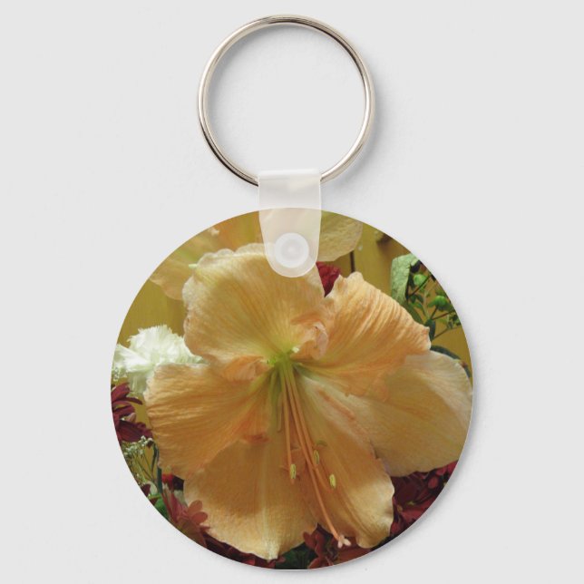Rosa Lily Bouquet Keychain Nyckelring (Framsida)