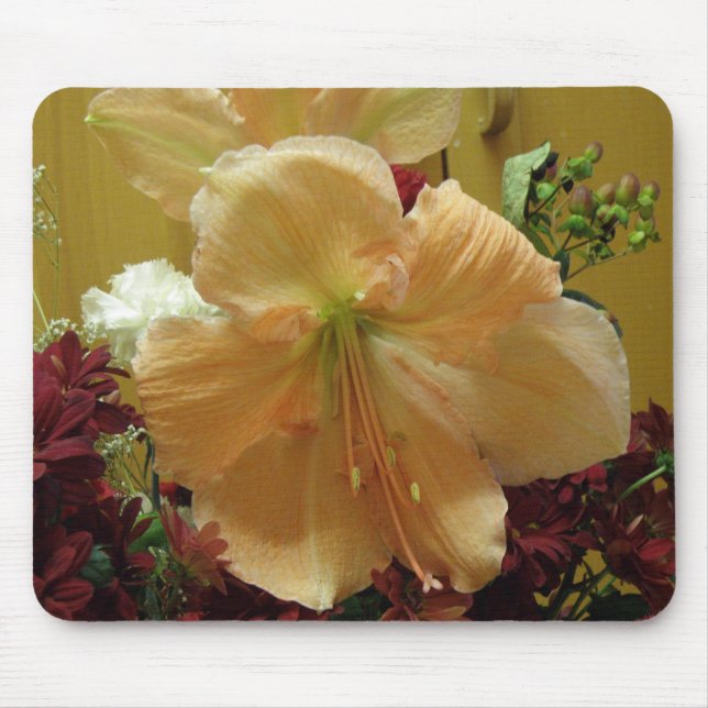 Rosa Lily Bouquet Mousepad Musmatta (Framsidan)