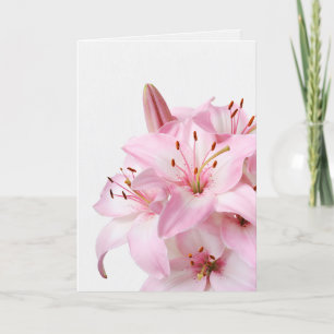 Rosa Lily Bouquet Sympathy Card Kort