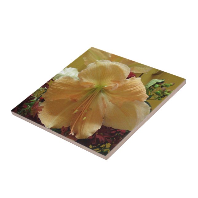 Rosa Lily Bouquet Tile Kakelplatta (Sidan)