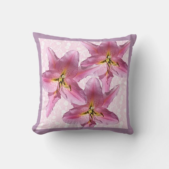Rosa Lily Dekorativ kudde 3 (Framsida)