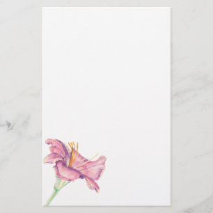 Rosa Lily Flower Painting Bild Brevpapper