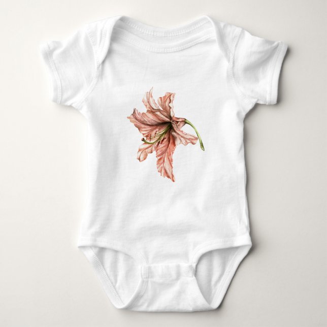 Rosa Lily Flower T Shirt (Framsida)
