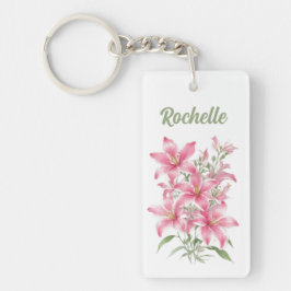 Rosa Lily Flowers Personlig