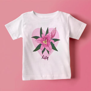 Rosa Lily Heart T Shirt