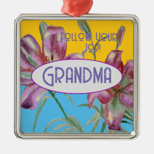Rosa Lily lillies art Grandma Namn Dekoration
