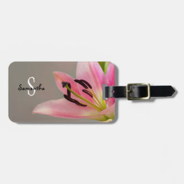 Rosa Lily Luggage tag Bagagebricka