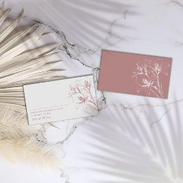 Rosa Lily Outline Bröllop Placeringskort