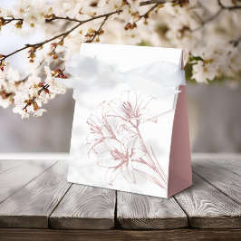 Rosa Lily Outline Bröllop Presentaskar