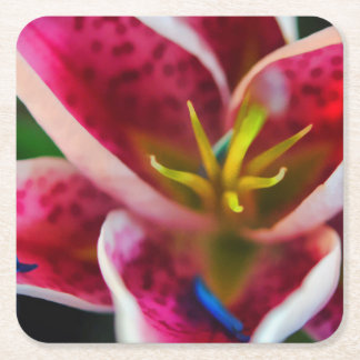 Rosa Lily Underlägg Papper Kvadrat