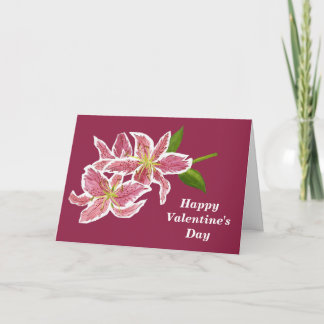 Rosa Lily Valentine Card Helgkort