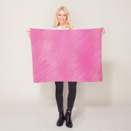 Rosa Linjer Fleecefilt