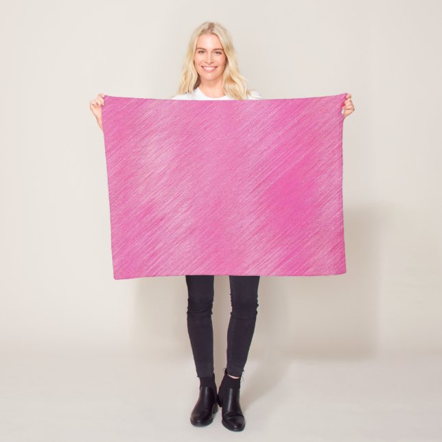 Rosa Linjer Fleecefilt (På plats)