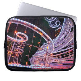 Rosa linjer laptop fodral