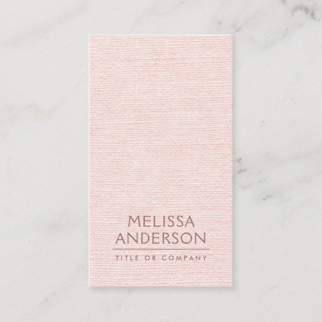  rosa linne lodrät minimalistisk professionell visitkort (Framsida)