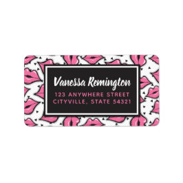 Rosa Lip Kiss Lipstick & Beauty Distributor Anpass Adressetikett
