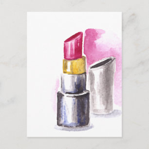 Rosa Lipstick Vykort