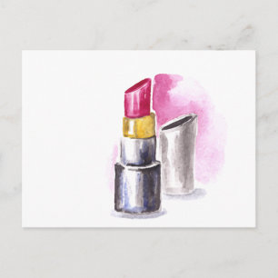 Rosa Lipstick Vykort